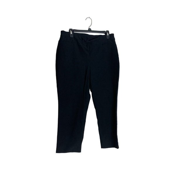 Chicos Womens Size 2 L 12 Pull on Cropped Pants Black - Picture 1 of 4